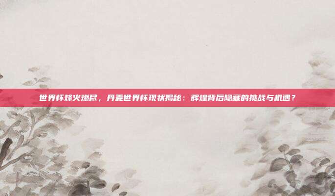 世界杯烽火燃尽，丹麦世界杯现状揭秘：辉煌背后隐藏的挑战与机遇？