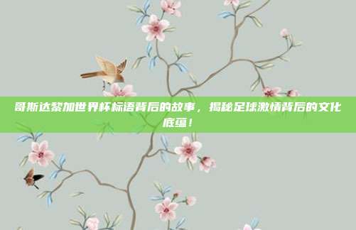哥斯达黎加世界杯标语背后的故事，揭秘足球激情背后的文化底蕴！