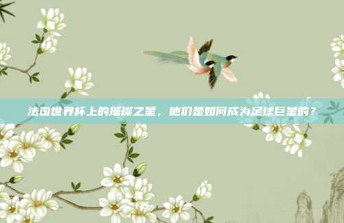 法国世界杯上的璀璨之星，他们是如何成为足球巨星的？