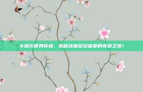 卡塔尔世界杯场,揭秘这座足球盛宴的奇迹之地!