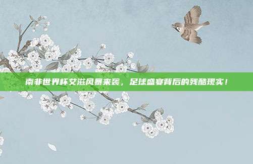 南非世界杯艾滋风暴来袭，足球盛宴背后的残酷现实！