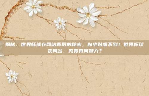 揭秘：世界杯球衣网站背后的秘密，你绝对想不到！世界杯球衣网站，究竟有何魅力？