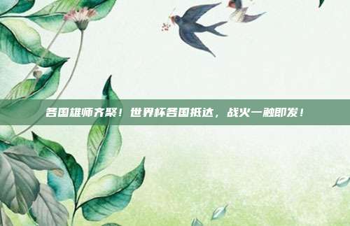 各国雄师齐聚！世界杯各国抵达，战火一触即发！