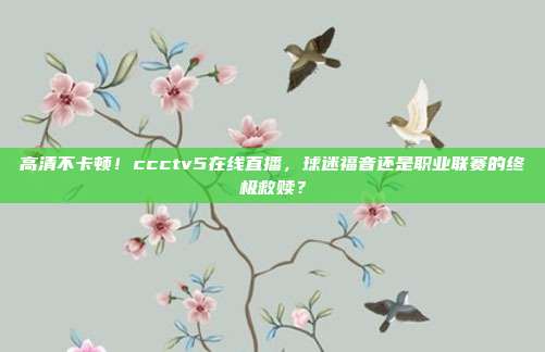 高清不卡顿！ccctv5在线直播，球迷福音还是职业联赛的终极救赎？