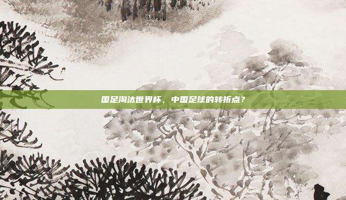 国足淘汰世界杯，中国足球的转折点？