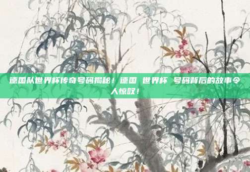 德国队世界杯传奇号码揭秘！德国 世界杯 号码背后的故事令人惊叹！