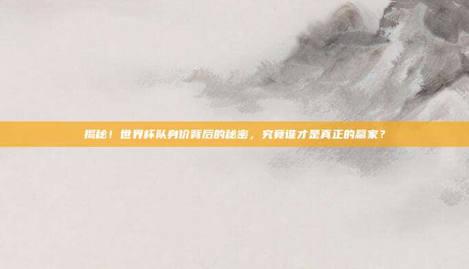 揭秘!世界杯队身价背后的秘密,究竟谁才是真正的赢家?