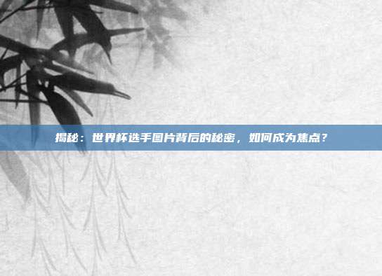揭秘：世界杯选手图片背后的秘密，如何成为焦点？