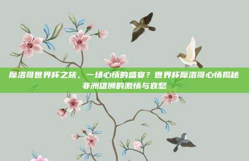 摩洛哥世界杯之旅,一场心情的盛宴?世界杯摩洛哥心情揭秘非洲雄狮的激情与哀愁