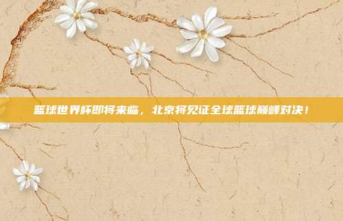 篮球世界杯即将来临,北京将见证全球篮球巅峰对决!
