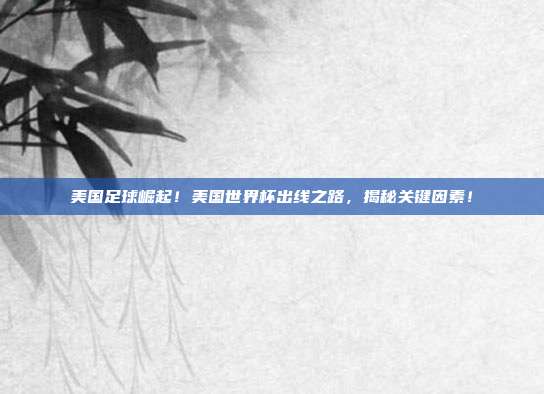 美国足球崛起!美国世界杯出线之路,揭秘关键因素!
