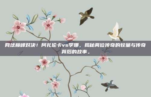 网球巅峰对决！阿扎伦卡vs李娜，揭秘两位传奇的较量与传奇背后的故事。