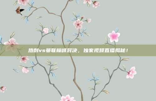 热刺vs曼联巅峰对决，独家视频直播揭秘！