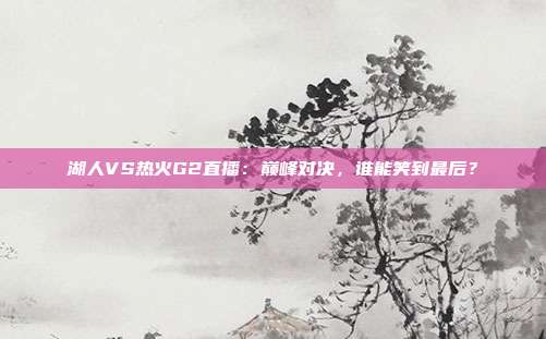 湖人VS热火G2直播：巅峰对决，谁能笑到最后？
