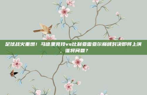 足球战火重燃！马德里竞技vs比利亚雷亚尔巅峰对决即将上演，谁将问鼎？