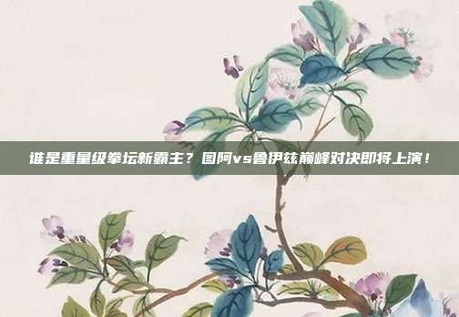 谁是重量级拳坛新霸主？图阿vs鲁伊兹巅峰对决即将上演！