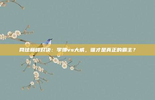 网球巅峰对决：李娜vs大威，谁才是真正的霸主？