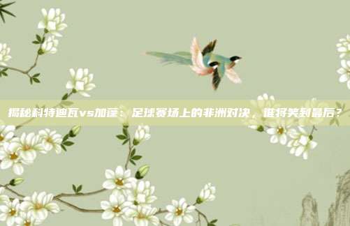 揭秘科特迪瓦vs加蓬：足球赛场上的非洲对决，谁将笑到最后？