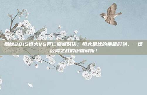 揭秘2015恒大VS拜仁巅峰对决：恒大足球的荣耀时刻，一场经典之战的深度解析！