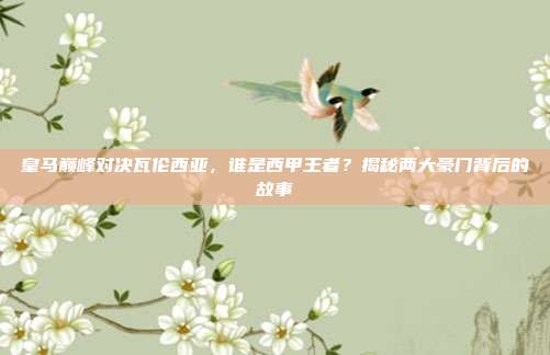 皇马巅峰对决瓦伦西亚,谁是西甲王者?揭秘两大豪门背后的故事
