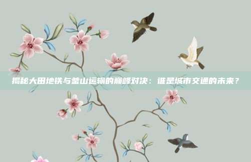 揭秘大田地铁与釜山运输的巅峰对决：谁是城市交通的未来？