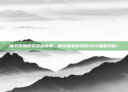 林书豪巅峰对决森林狼，篮球盛宴背后的SEO策略揭秘！