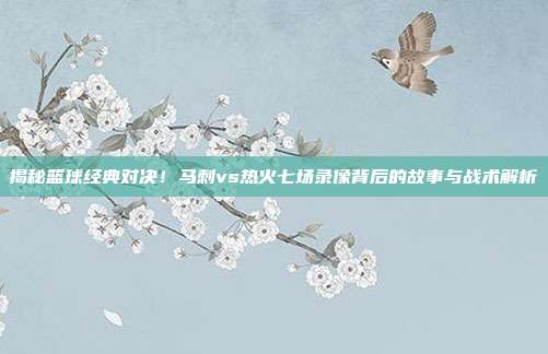 揭秘篮球经典对决！马刺vs热火七场录像背后的故事与战术解析