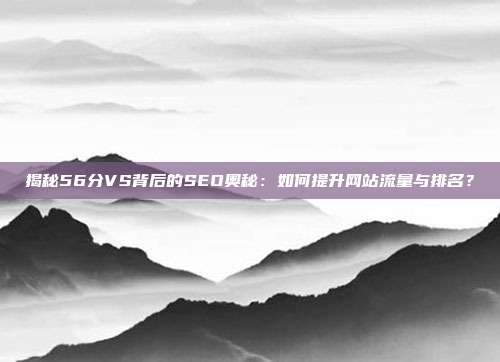 揭秘56分VS背后的SEO奥秘：如何提升网站流量与排名？