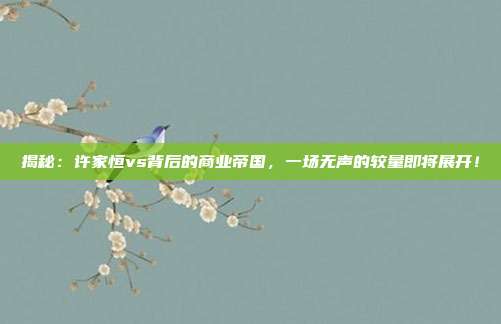 揭秘：许家恒vs背后的商业帝国，一场无声的较量即将展开！
