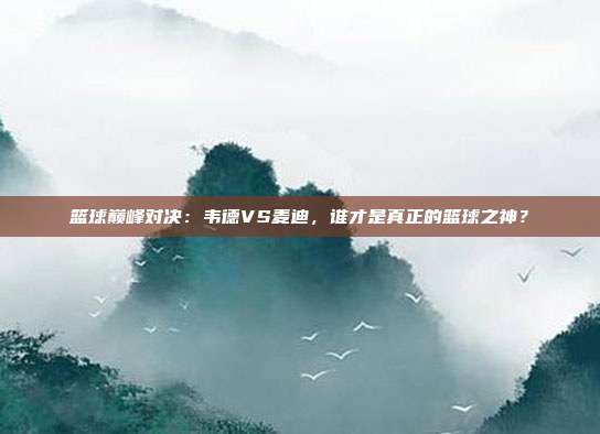 篮球巅峰对决:韦德VS麦迪,谁才是真正的篮球之神?