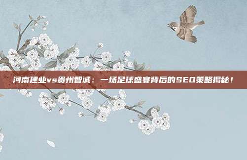河南建业vs贵州智诚：一场足球盛宴背后的SEO策略揭秘！