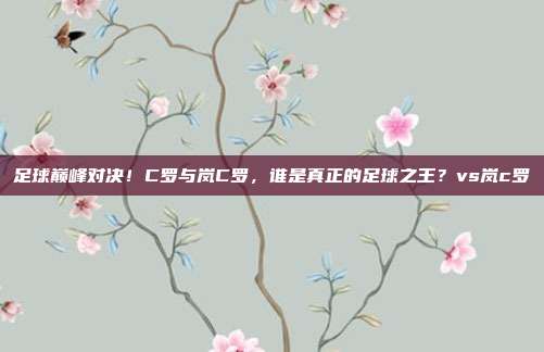 足球巅峰对决！C罗与岚C罗，谁是真正的足球之王？vs岚c罗
