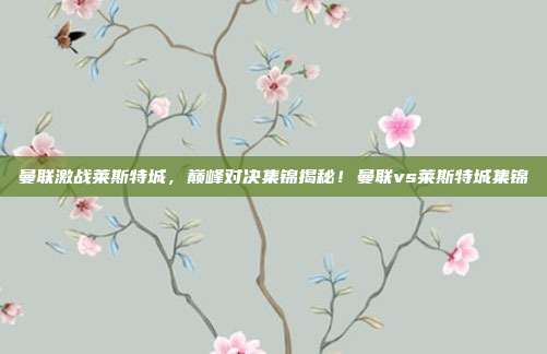 曼联激战莱斯特城,巅峰对决集锦揭秘!曼联vs莱斯特城集锦