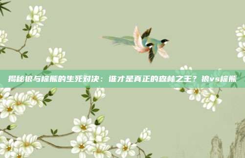 揭秘狼与棕熊的生死对决：谁才是真正的森林之王？狼vs棕熊