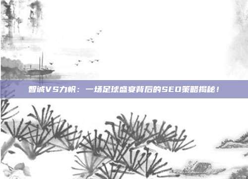 智诚VS力帆：一场足球盛宴背后的SEO策略揭秘！