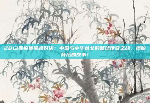 2013亚锦赛巅峰对决：中国与中华台北的篮球传奇之战，揭秘背后的故事！