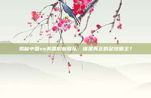 揭秘中国vs美国职业联队：谁是真正的足球霸主？