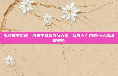 电商巨擘对决:风暴平台如何与天猫一较高下?风暴vs天猫深度解析