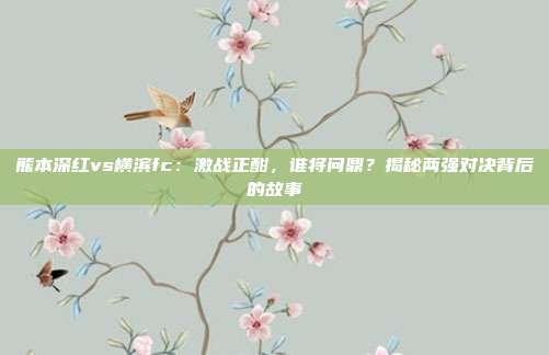 熊本深红vs横滨fc：激战正酣，谁将问鼎？揭秘两强对决背后的故事