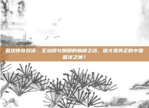 篮球传奇对决:王治郅与姚明的巅峰之战,谁才是真正的中国篮球之神?