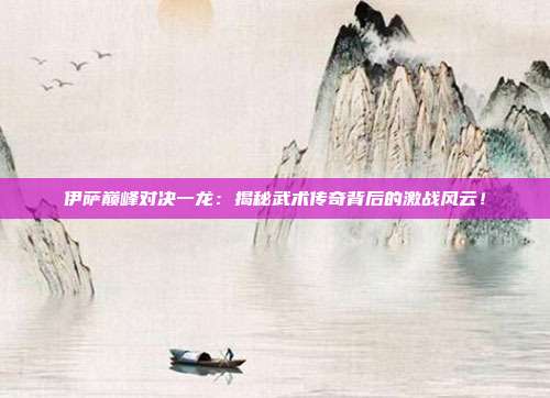 伊萨巅峰对决一龙：揭秘武术传奇背后的激战风云！