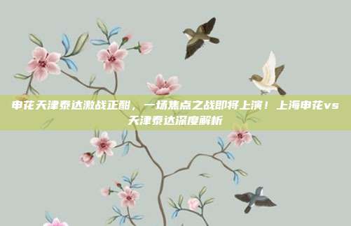 申花天津泰达激战正酣,一场焦点之战即将上演!上海申花vs天津泰达深度解析