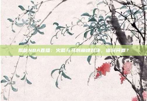 揭秘NBA直播:火箭与马刺巅峰对决,谁将问鼎?