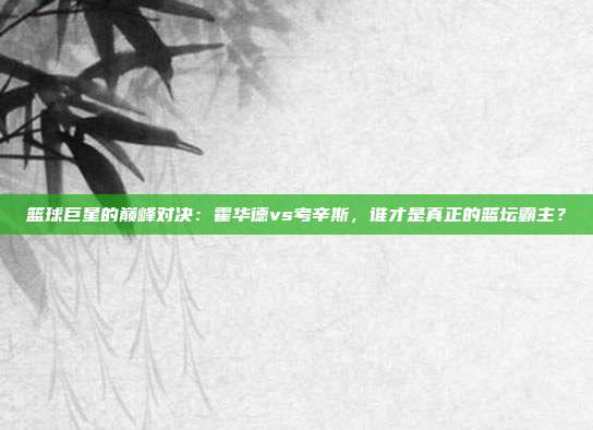 篮球巨星的巅峰对决：霍华德vs考辛斯，谁才是真正的篮坛霸主？
