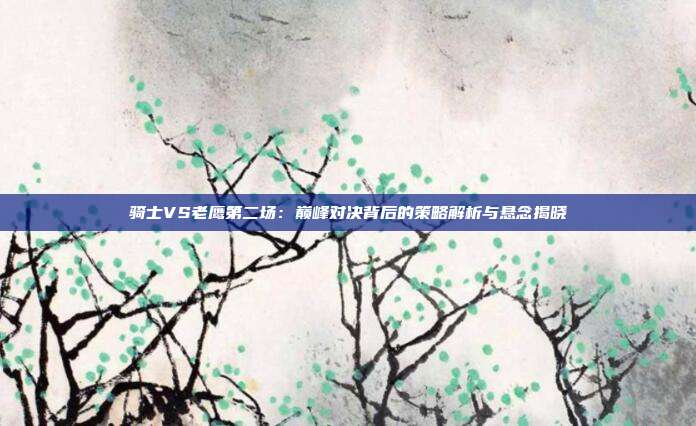 骑士VS老鹰第二场：巅峰对决背后的策略解析与悬念揭晓