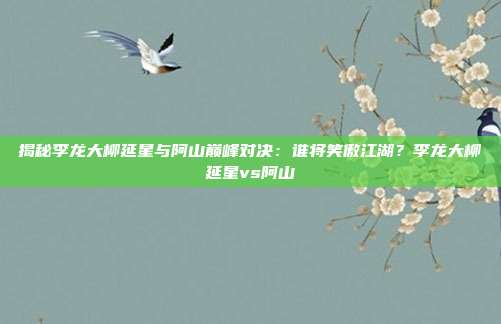 揭秘李龙大柳延星与阿山巅峰对决：谁将笑傲江湖？李龙大柳延星vs阿山
