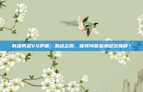 韩国男足VS伊朗：激战正酣，谁将问鼎亚洲足球巅峰？