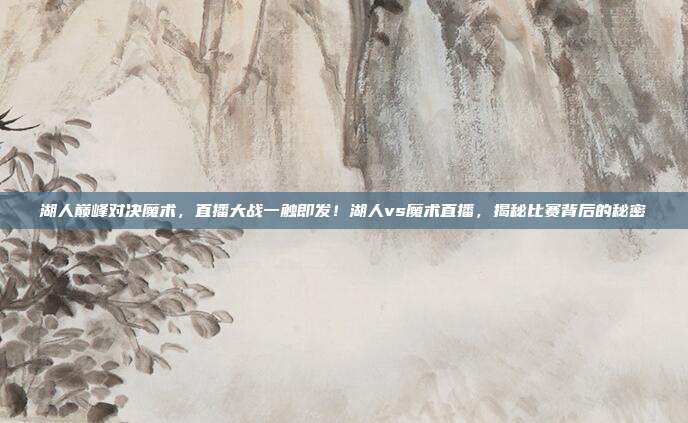湖人巅峰对决魔术，直播大战一触即发！湖人vs魔术直播，揭秘比赛背后的秘密