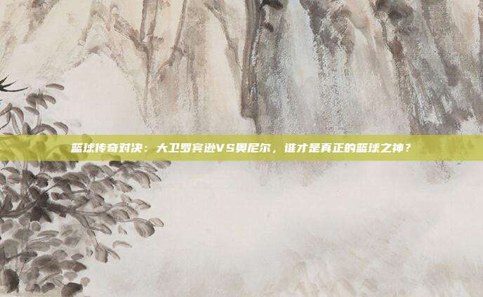 篮球传奇对决：大卫罗宾逊VS奥尼尔，谁才是真正的篮球之神？