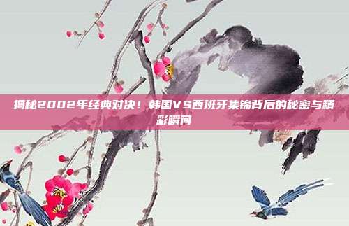 揭秘2002年经典对决！韩国VS西班牙集锦背后的秘密与精彩瞬间